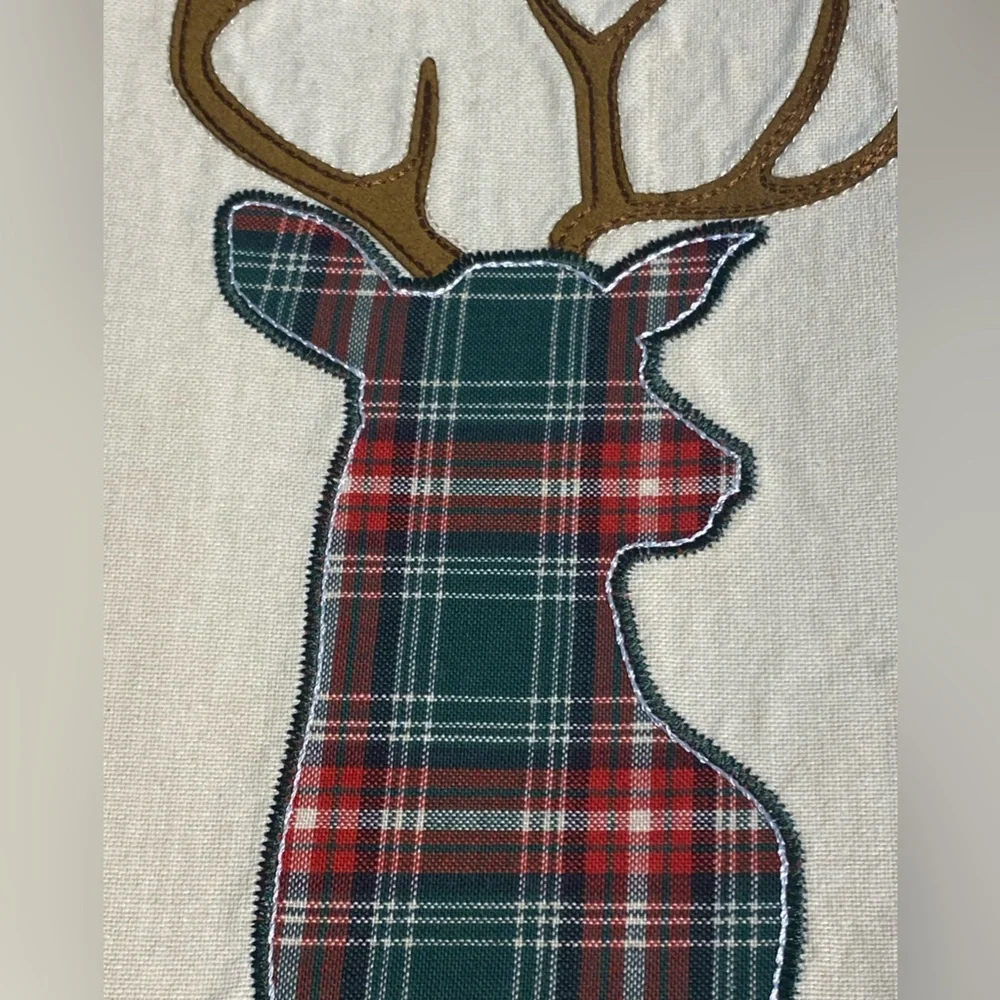 Saint Nicholas Square Plaid reindeer set of four Placemats